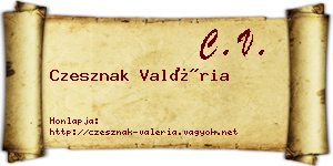 Czesznak Valéria névjegykártya